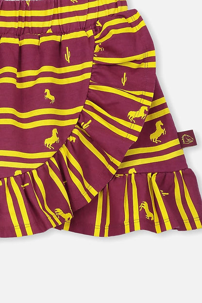 Brisbane Broncos NRL Girls Ruffle Skirt