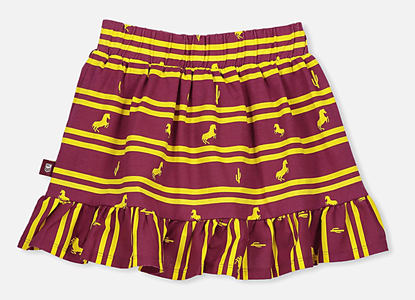 Brisbane Broncos NRL Girls Ruffle Skirt