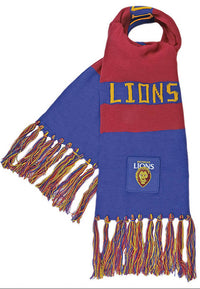 Brisbane Lions 2026 AFL Mens Traditional Bar Scarf