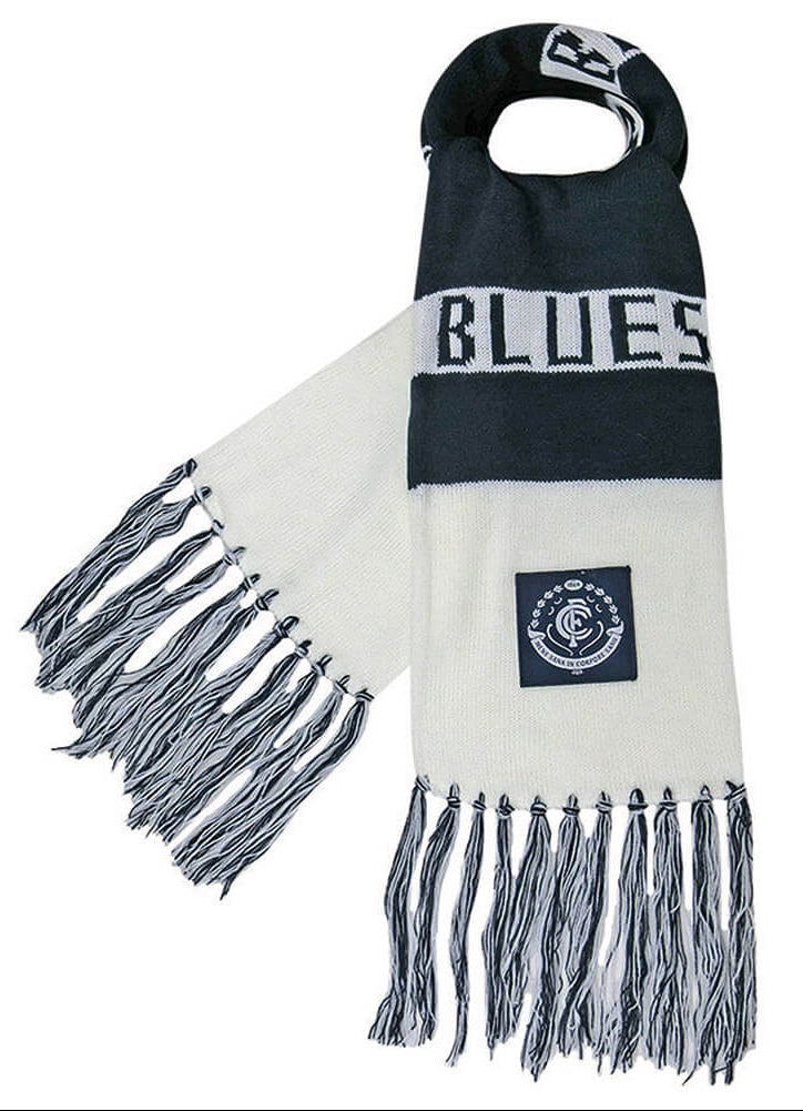 Carlton Blues 2026 AFL Mens Traditional Bar Scarf