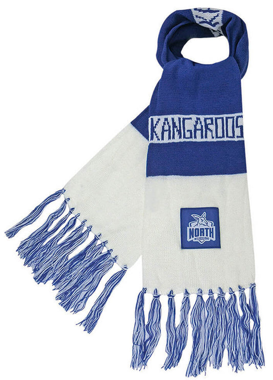 North Melbourne Kangaroos 2026 AFL Mens Traditional Bar Scarf