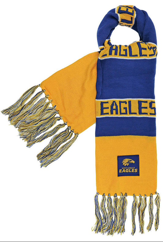 West Coast Eagles AFL Mens Traditional Bar Scarf