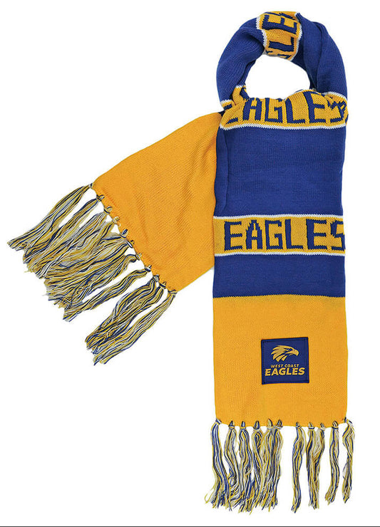 West Coast Eagles 2026 AFL Mens Heritage Bar Scarf