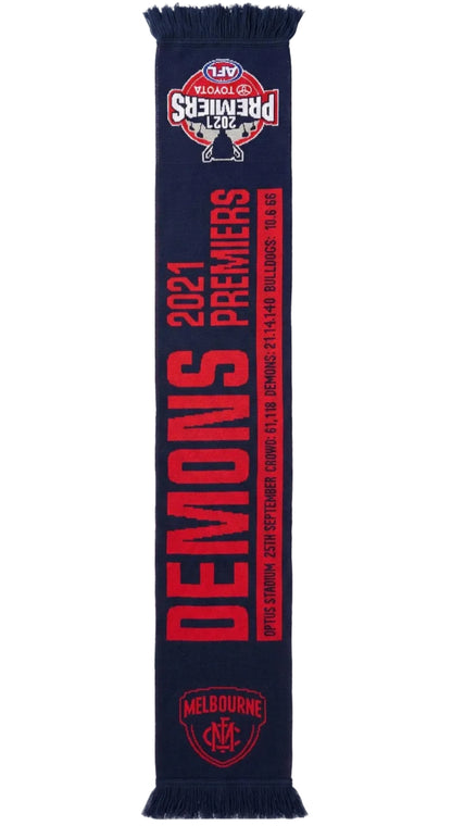 Melbourne Demons 2021 AFL Premiers Scarf