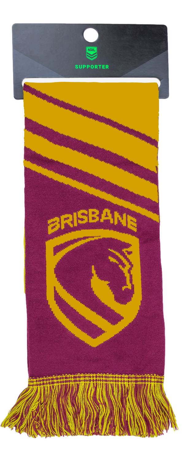 Brisbane Broncos 2026 NRL Adults Velocity Scarf