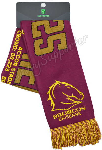 Brisbane Broncos 2025 NRL Premiers Scarf