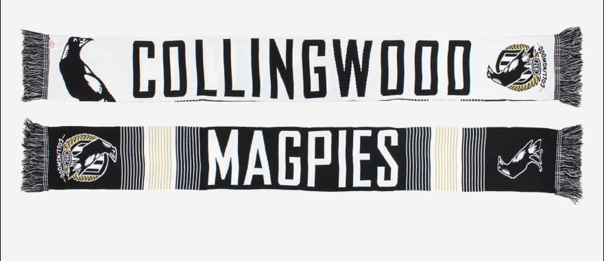 Collingwood Magpies AFL Adults Linebreak Scarf