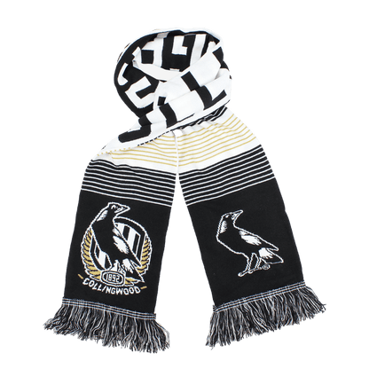 Collingwood Magpies AFL Adults Linebreak Scarf