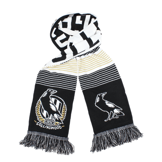 Collingwood Magpies AFL Adults Linebreak Scarf