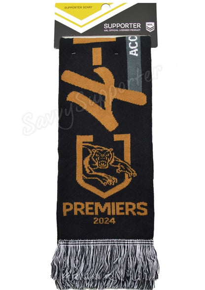 Penrith Panthers 2024 NRL Premiers '4 IN A ROW' Scarf