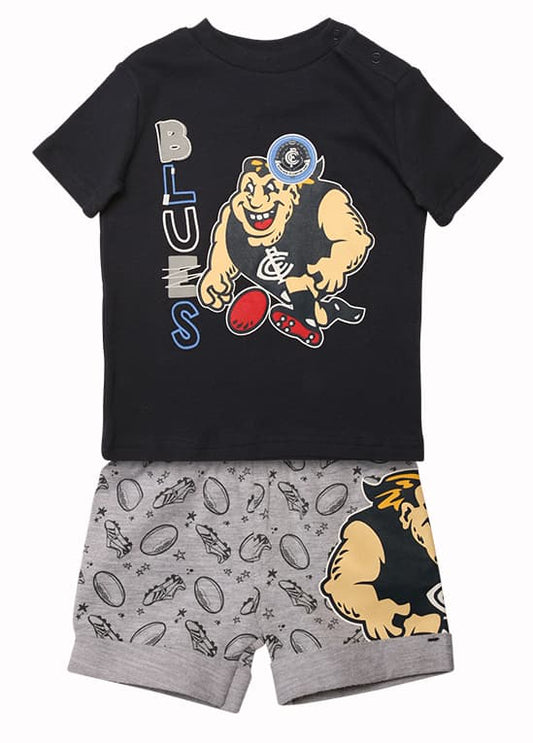 Carlton Blues 2018 AFL Babies 2 piece Tee & Short Pack