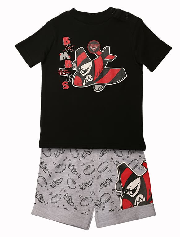 Essendon Bombers AFL Babies 2 piece Tee & Short Pack