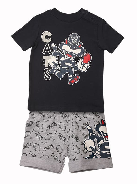 Geelong Cats AFL Babies 2 piece Tee & Short Pack