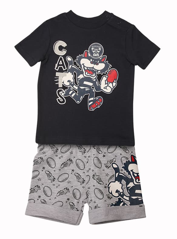 Geelong Cats AFL Babies 2 piece Tee & Short Pack