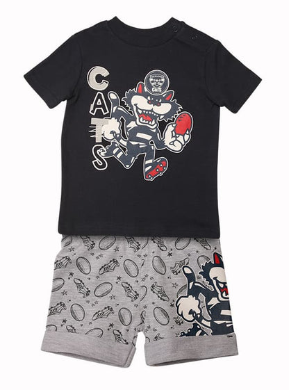 Geelong Cats AFL Babies 2 piece Tee & Short Pack