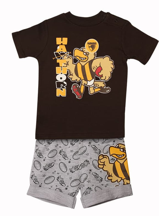 Hawthorn Hawks 2018 AFL Babies 2 piece Tee & Short Pack
