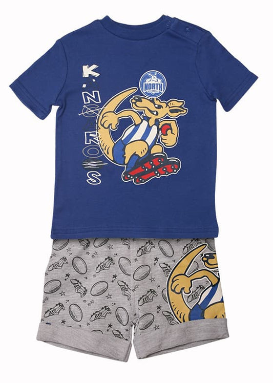 North Melbourne Kangaroos AFL Babies 2 piece Tee & Short Pack