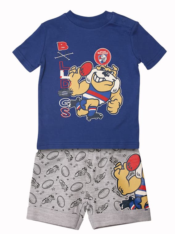 Western Bulldogs AFL Babies 2 piece Tee & Short Pack