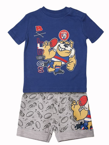 Western Bulldogs AFL Babies 2 piece Tee & Short Pack