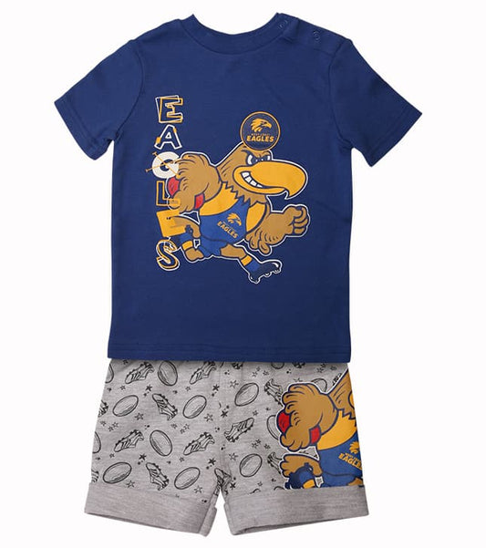 West Coast Eagles AFL Babies 2 piece Tee & Short Pack