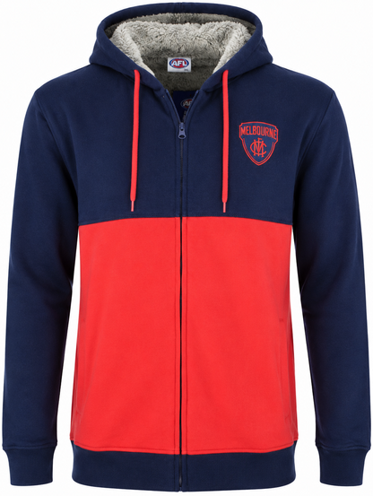 Melbourne Demons AFL Mens Fur Zip Hood