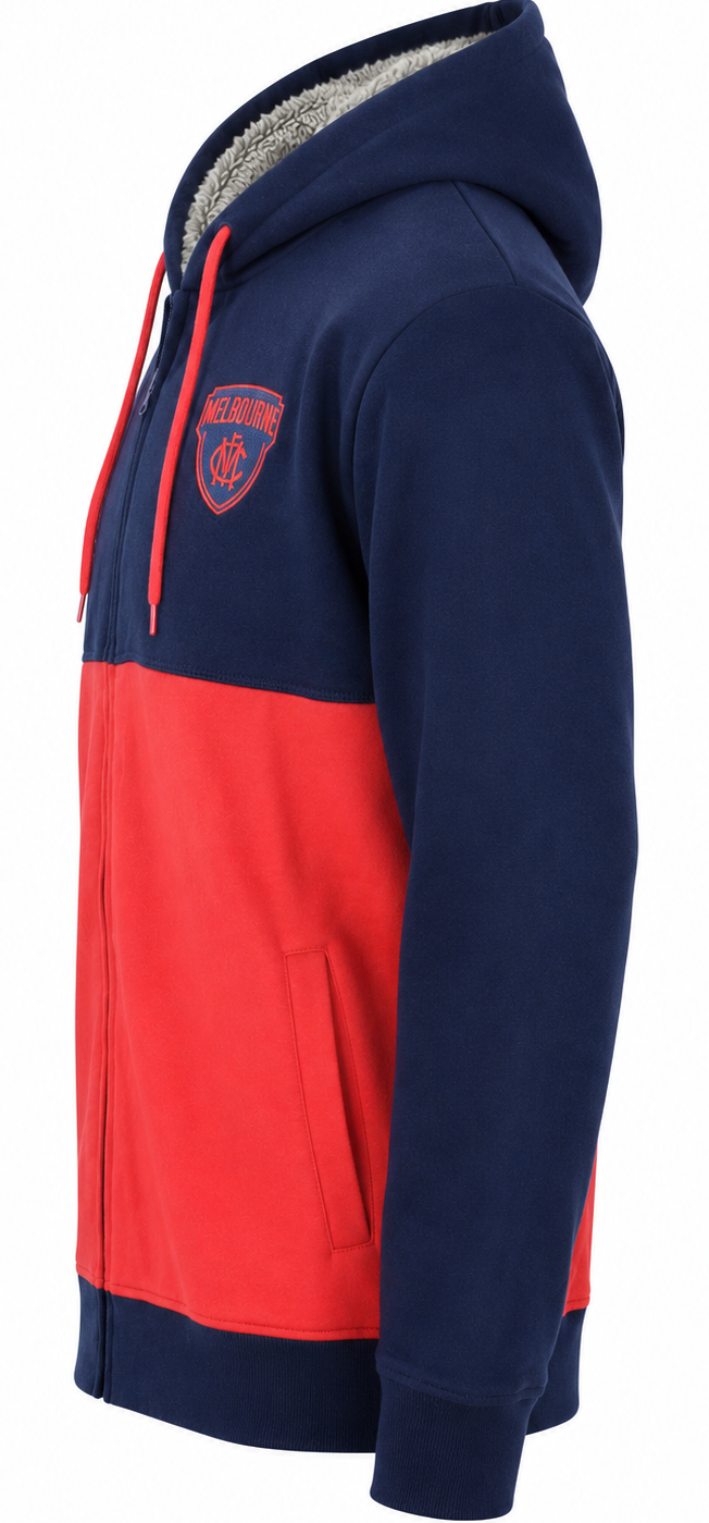 Melbourne Demons AFL Mens Fur Zip Hood