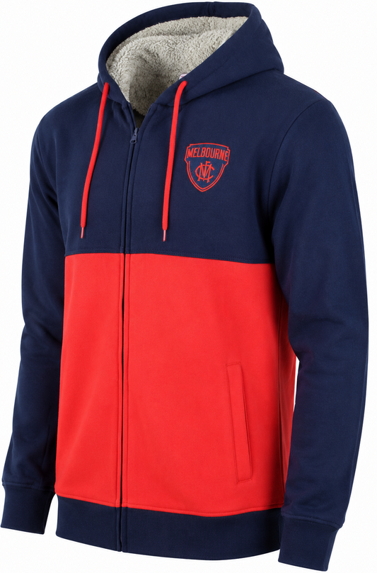 Melbourne Demons AFL Mens Fur Zip Hood