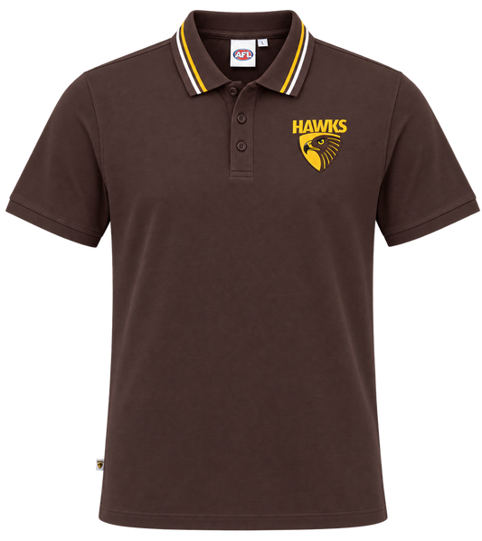 Hawthorn Hawks AFL Mens Sublimated Performance Polo Shirt