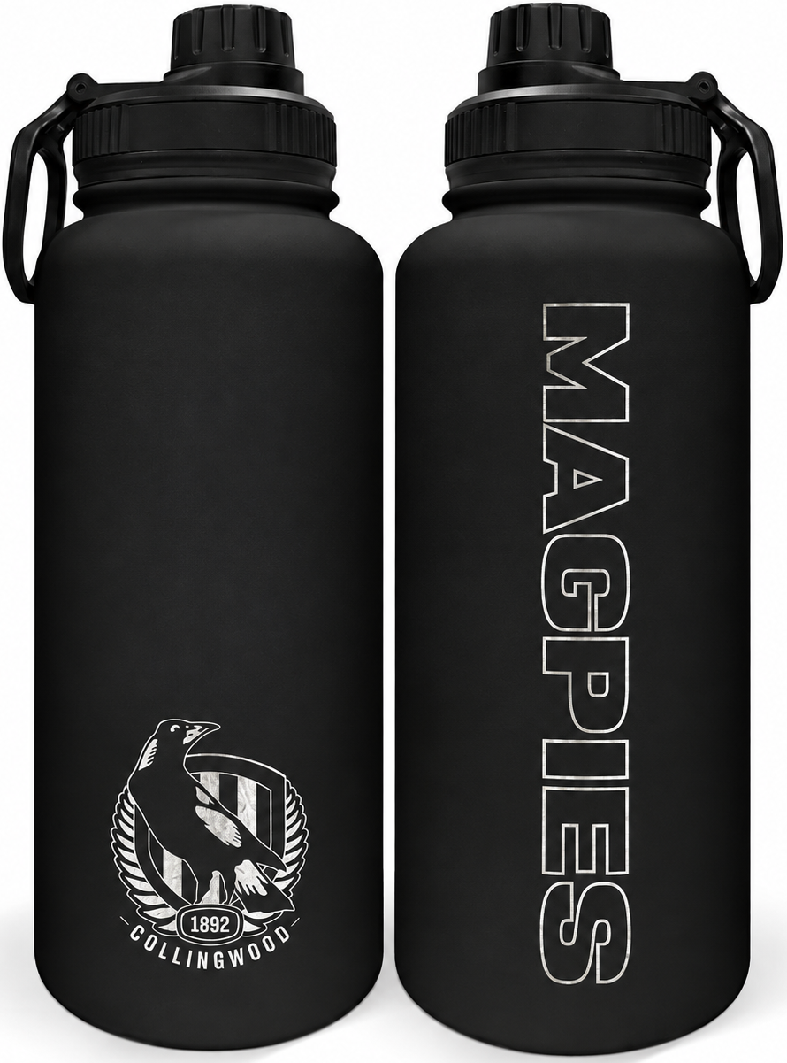 Collingwood Magpies AFL 960ml Stainless Steel Drink Bottle