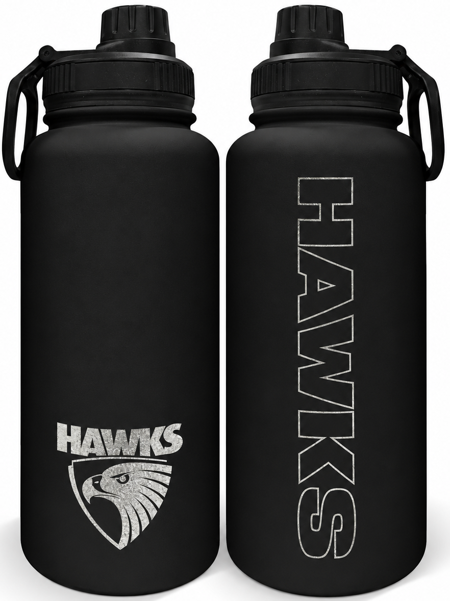 Hawthorn Hawks AFL 960ml Stainless Steel Drink Bottle