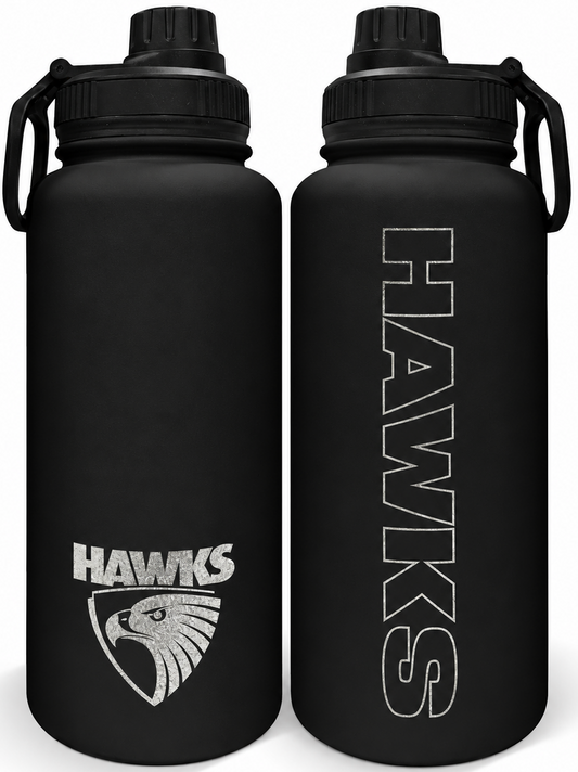 Hawthorn Hawks AFL 960ml Stainless Steel Drink Bottle