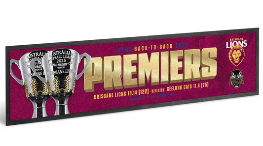 Brisbane Lions 2025 AFL Premiers Score Bar Runner  *PRESALE*