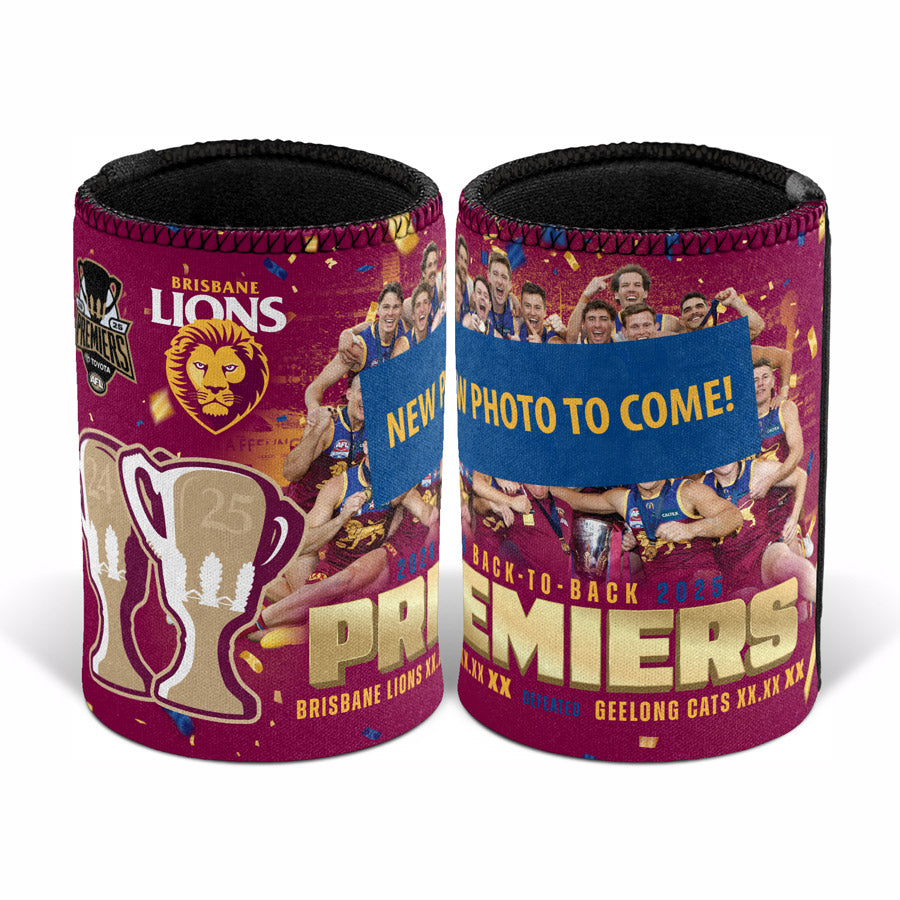 Brisbane Lions 2025 AFL Premiers Team Can Cooler  *PRESALE*