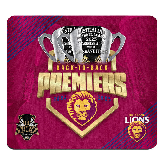 Brisbane Lions 2025 AFL Premiers Score Mousemat  *PRESALE*