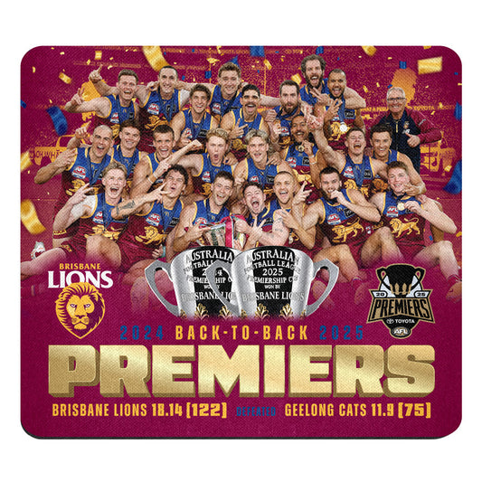 Brisbane Lions 2025 AFL Premiers Team Mouse Mat  *PRESALE*