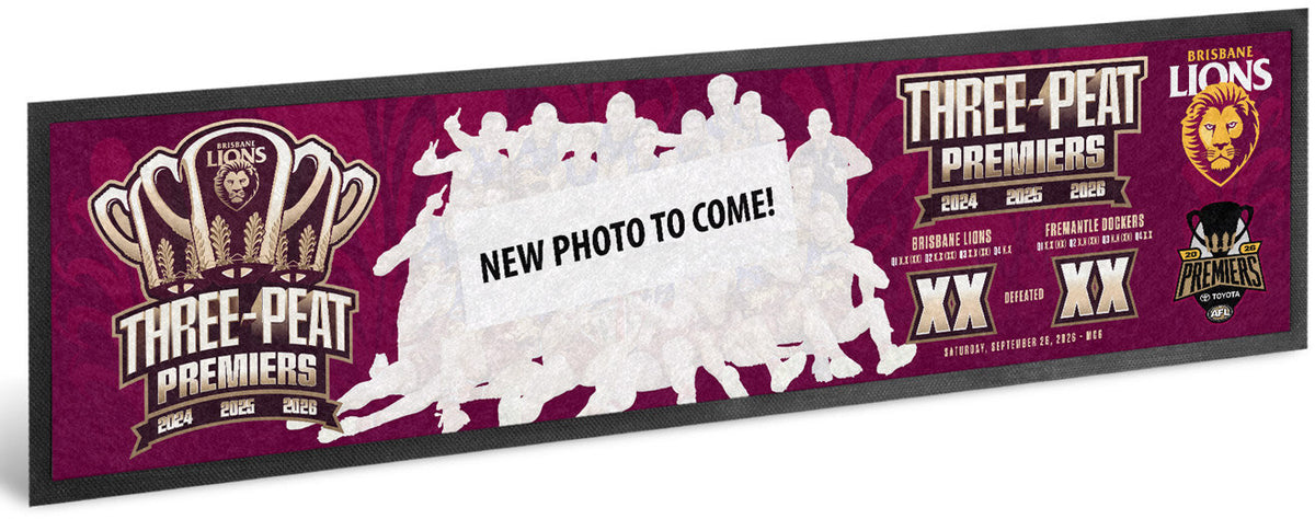Brisbane Lions 2026 AFL Premiers Team Bar Runner *PRESALE*