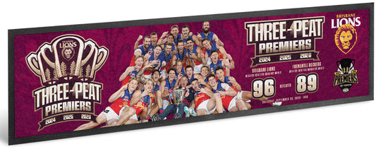 Brisbane Lions 2026 AFL Premiers Team Bar Runner *PRESALE*
