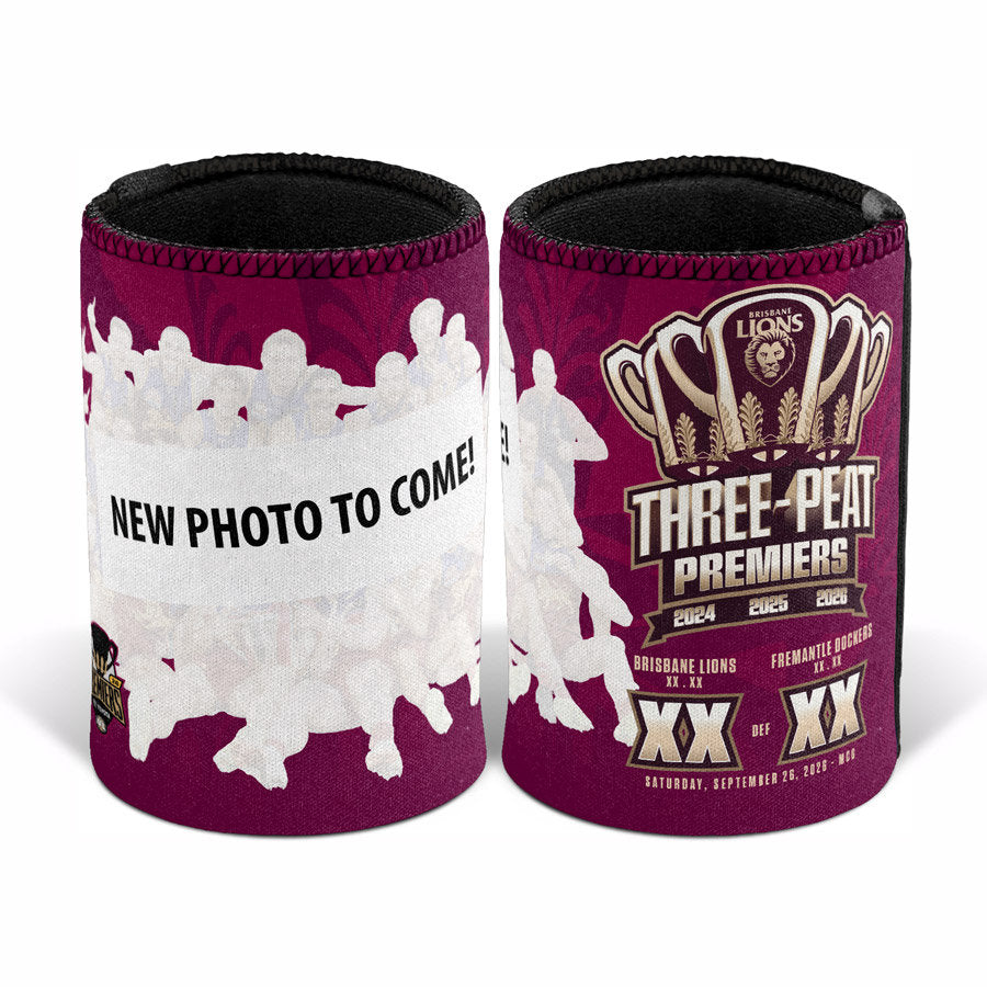 Brisbane Lions 2026 AFL Premiers Team Can Cooler  *PRESALE*