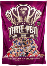 Brisbane Lions 2026 AFL Premiers Team Wall Flag *PRESALE*