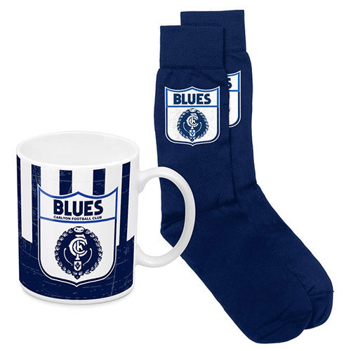 Carlton Blues AFL Heritage Mug and Sock Pack