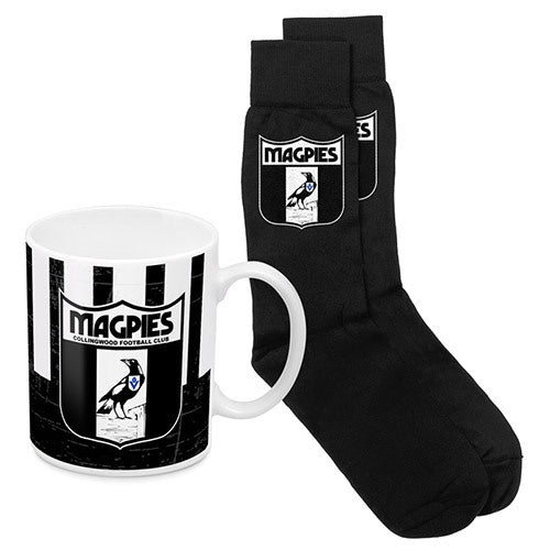 Collingwood Magpies AFL Heritage Mug and Sock Pack