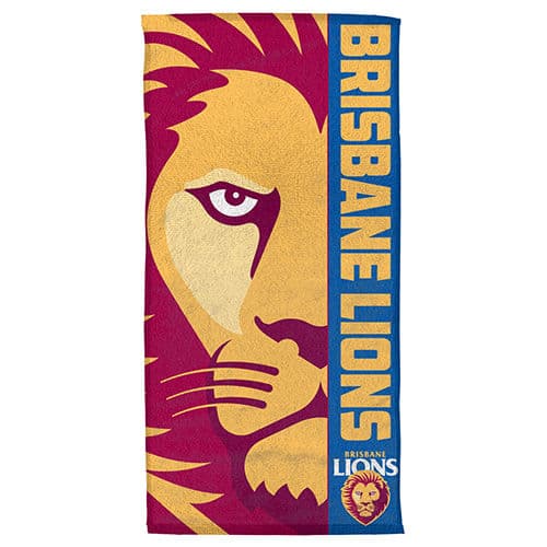 Brisbane Lions AFL Beach Towel 152cm x 76cm
