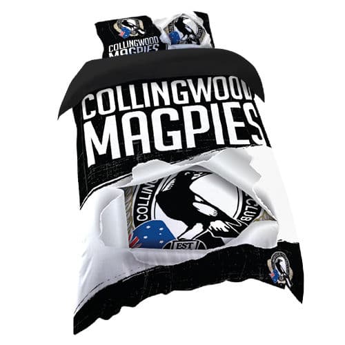 Collingwood Magpies 2025 AFL Single Quilt Cover Set
