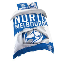 North Melbourne Kangaroos 2025 AFL Single Quilt Cover Set