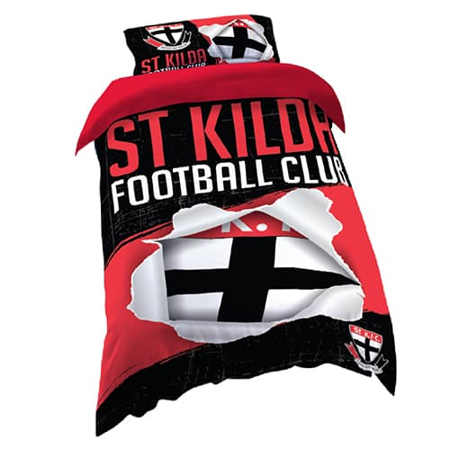 St Kilda Saints AFL Quilt Cover Set Single Double Queen