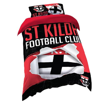 St Kilda Saints AFL Quilt Cover Set Single Double Queen