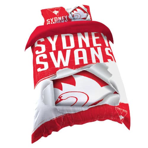 Sydney Swans 2025 AFL Single Quilt Cover Set