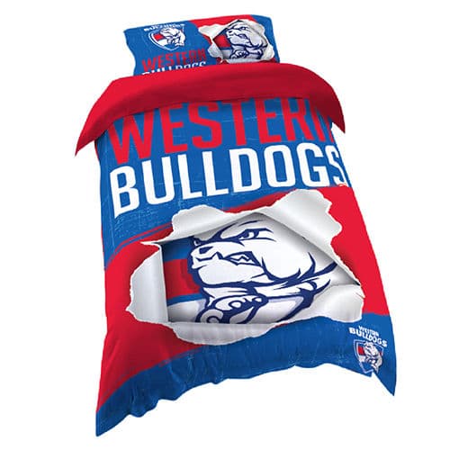 Western Bulldogs 2025 AFL Single Quilt Cover Set