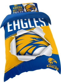 West Coast Eagles Logo AFL Quilt Cover Set