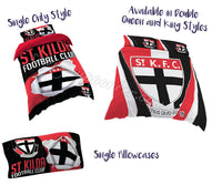 St Kilda Saints AFL Quilt Cover Set Single Double Queen